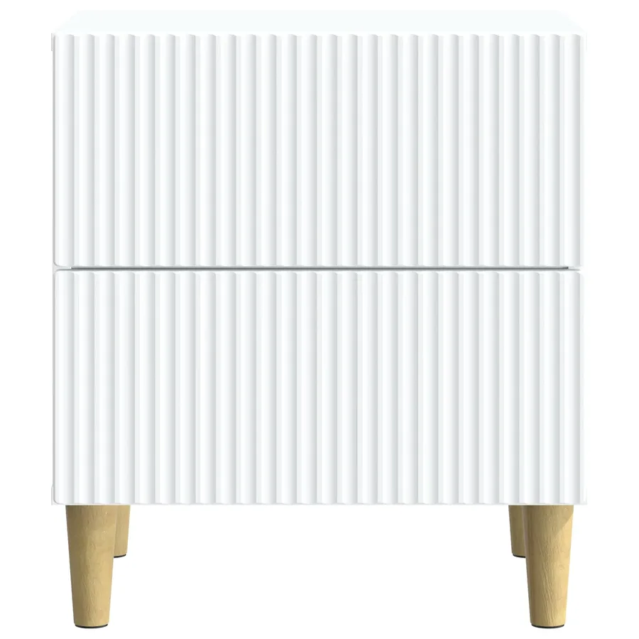 Cabinet de chevet Blanc 43 x 34,5 x 48 cm Bois d'ingénierie - 5
