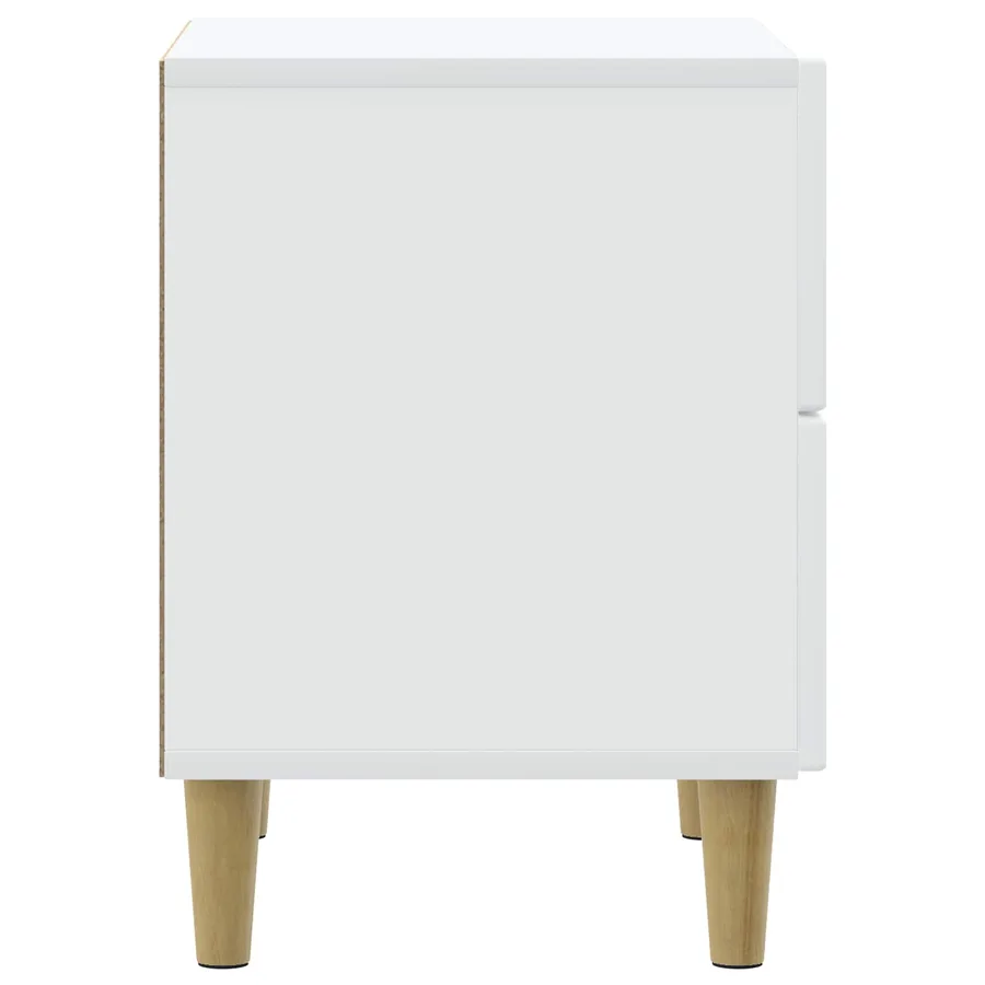 Cabinet de chevet Blanc 43 x 34,5 x 48 cm Bois d'ingénierie - 6