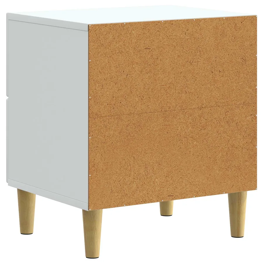 Cabinet de chevet Blanc 43 x 34,5 x 48 cm Bois d'ingénierie - 7