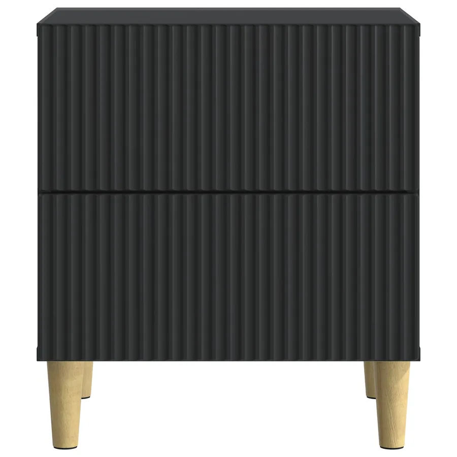 Cabinet de chevet Noir 43 x 34,5 x 48 cm Bois d'ingénierie - 5