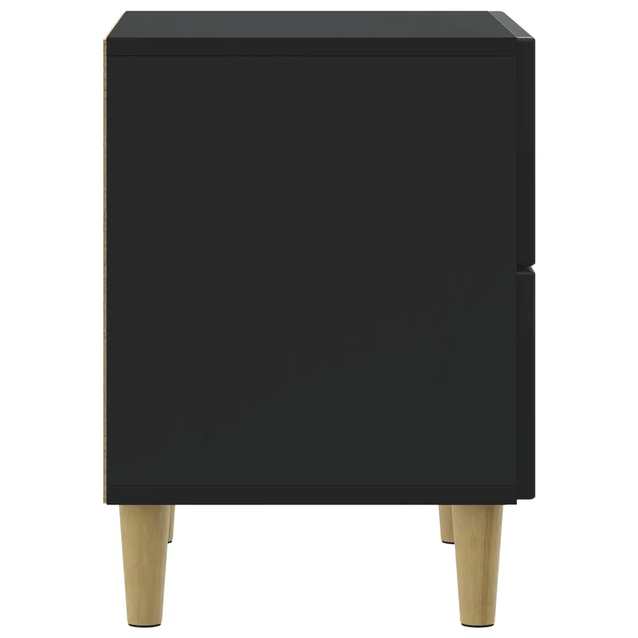Cabinet de chevet Noir 43 x 34,5 x 48 cm Bois d'ingénierie - 6