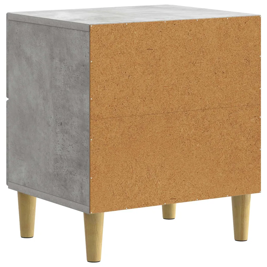 Cabinet de chevet avec tiroir Gris béton 43 x 34,5 x 48 cm - 7