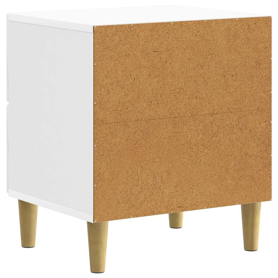 Cabinet de chevet avec tiroir Blanc brillant 43 x 34,5 x 48 cm - 7