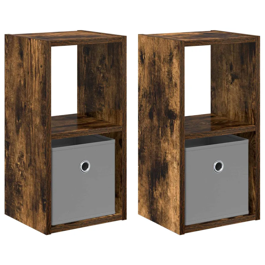 Table de chevet 2 pcs Chêne fumé 25,5 x 22 x 49,5 cm - 2