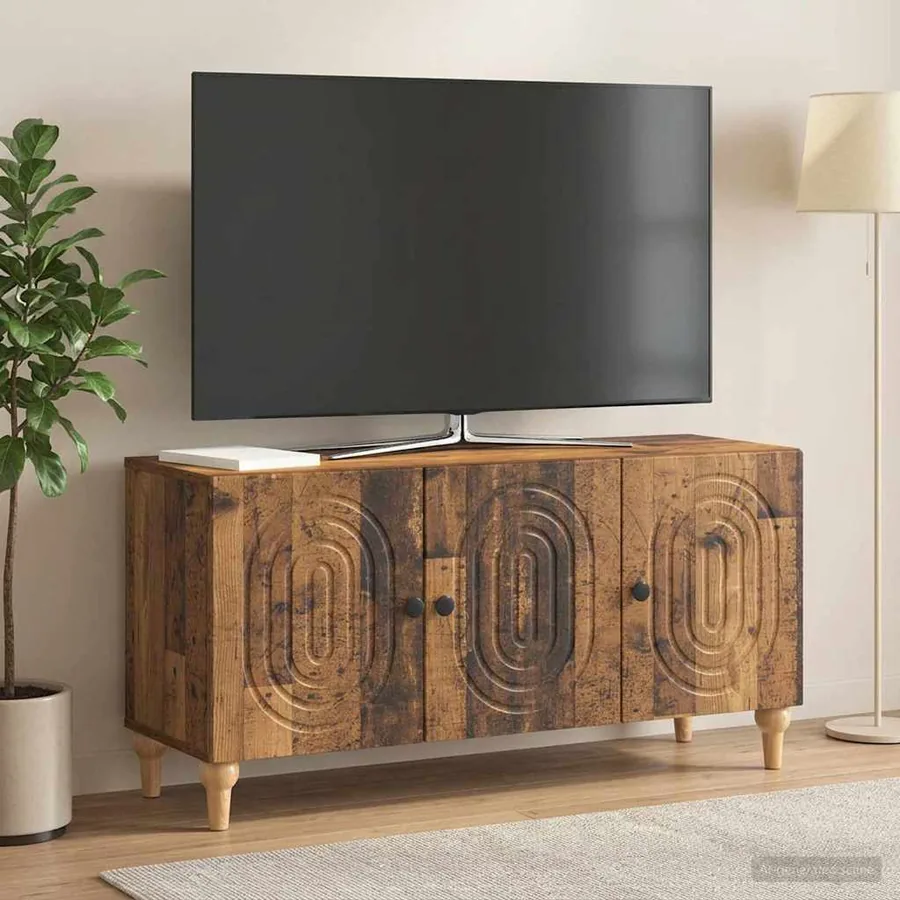 Meuble TV Bois ancien 99 x 34,5 x 50 cm Bois d'ingénierie