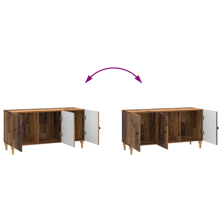 Meuble TV Bois ancien 99 x 34,5 x 50 cm Bois d'ingénierie - 11