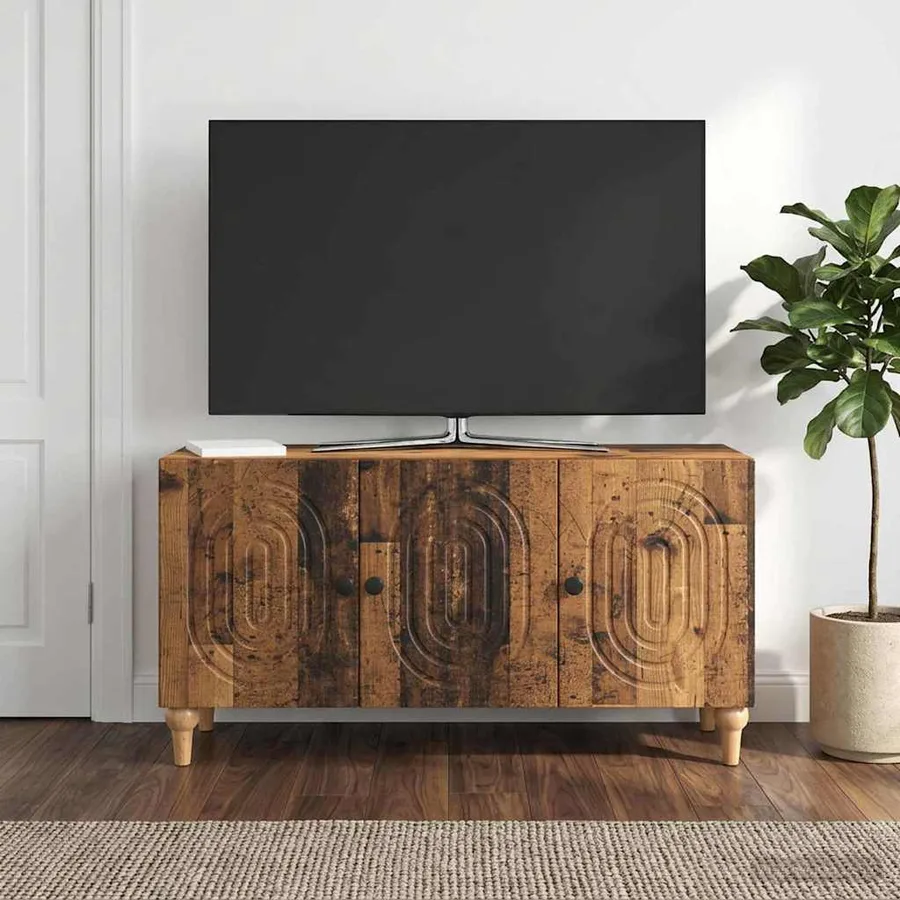 Meuble TV Bois ancien 99 x 34,5 x 50 cm Bois d'ingénierie - 4