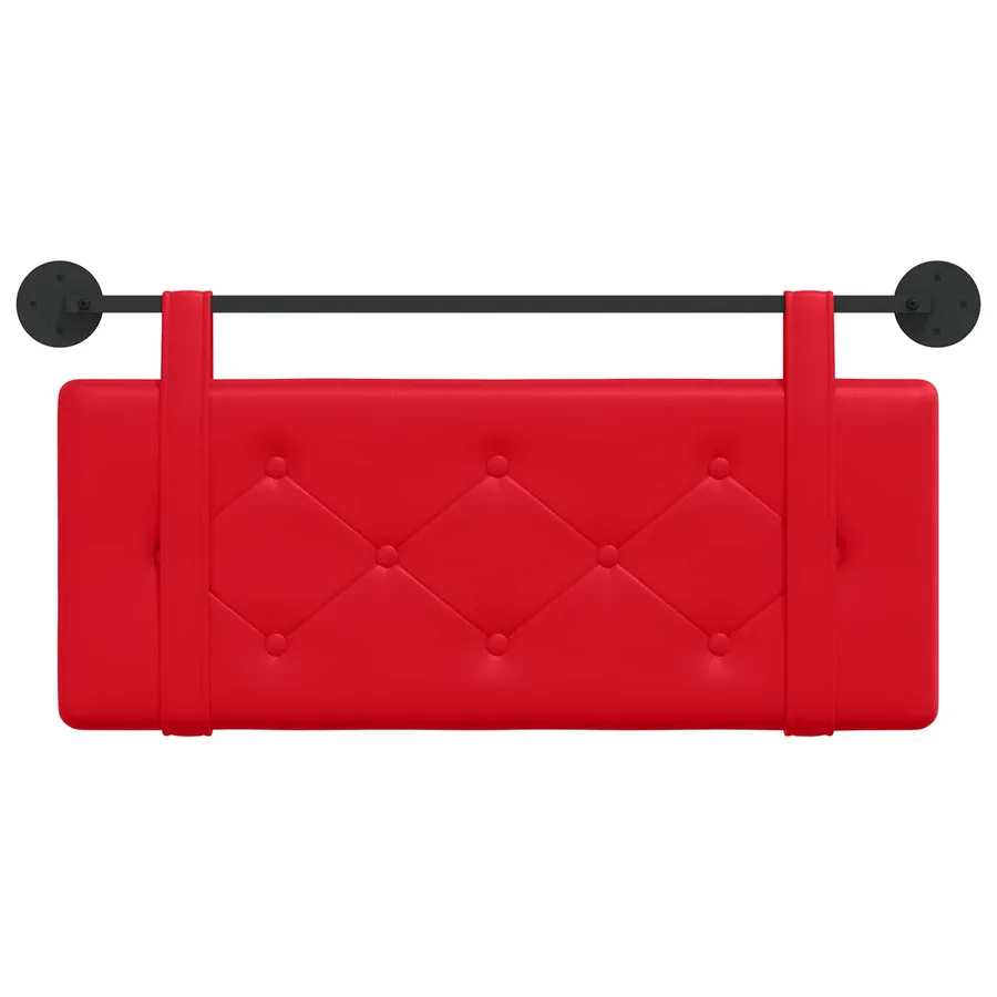 Tête de lit suspendue Rouge Simili cuir - 5