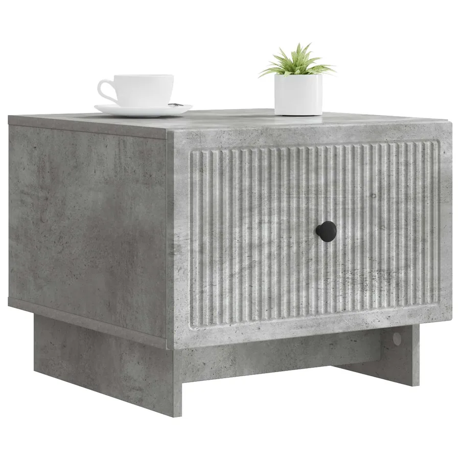Table basse Gris béton 49 x 50 x 40 cm Bois d'ingénierie - 3