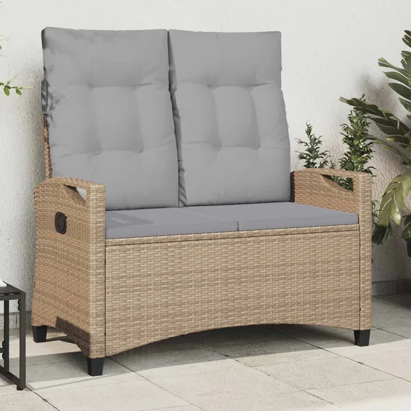 Banc de jardin Beige et Gris clair 105 x 60 x 112 cm