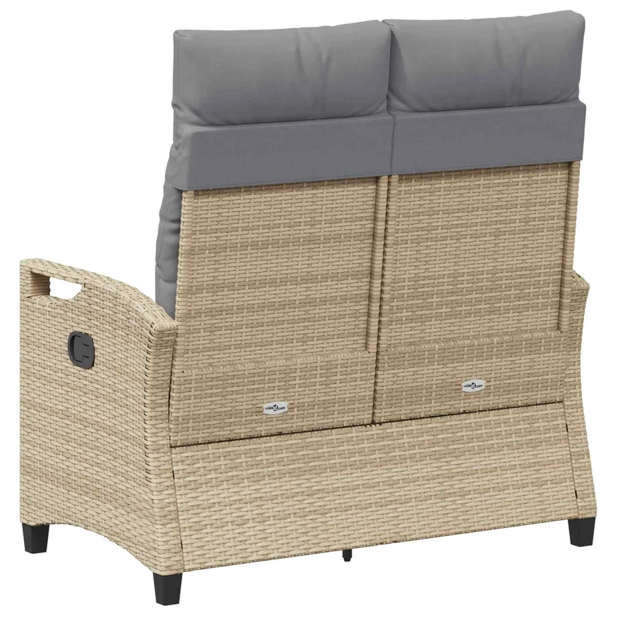 Banc de jardin Beige et Gris clair 105 x 60 x 112 cm - 6