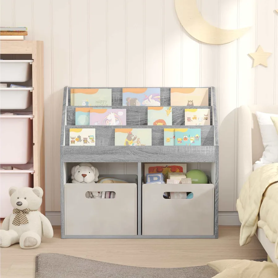 Bibliothèque pour enfants Gris Sonoma 72,5 x 29,5 x 69 cm - 4