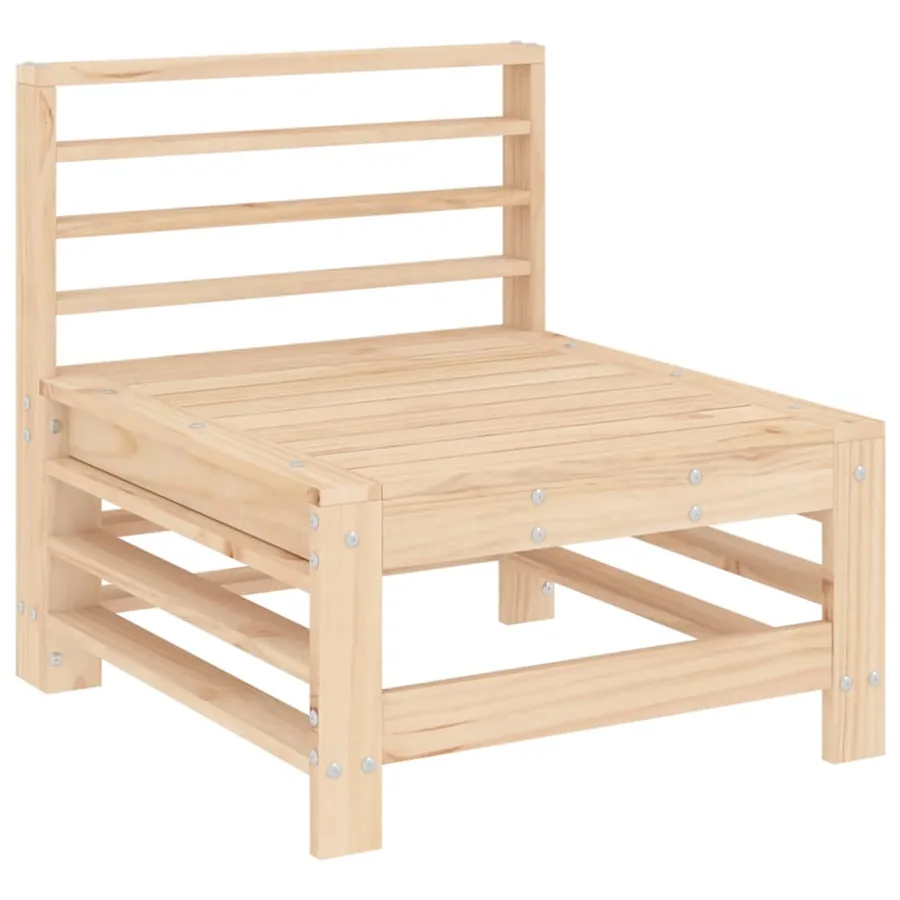 Salon de jardin 7 pcs Bois de pin massif - 4