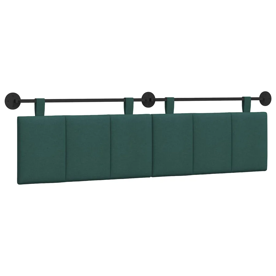 Tête de lit suspendue Vert foncé Tissu - 2