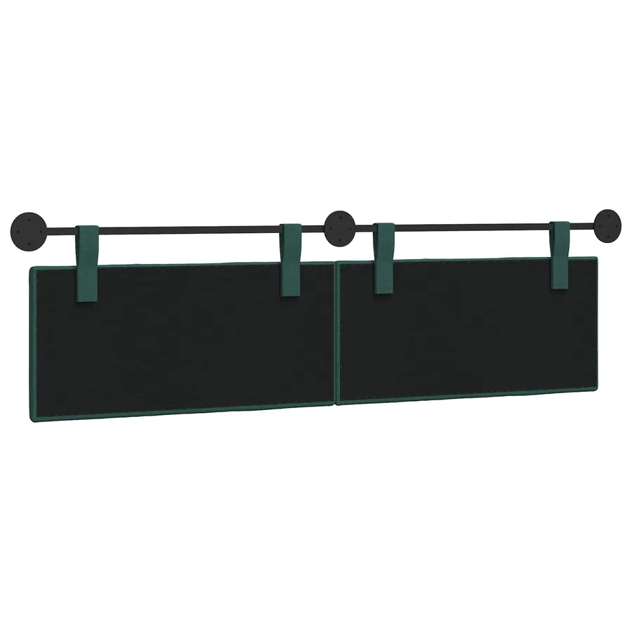 Tête de lit suspendue Vert foncé Tissu - 7