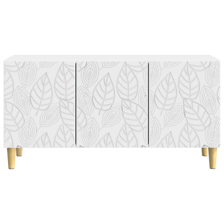 Meuble TV 99 x 34,5 x 50 cm Blanc Bois d'ingénierie - 5
