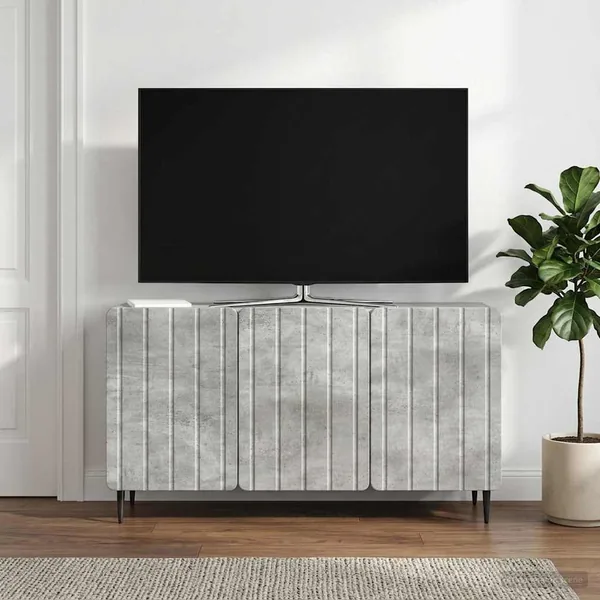 Meuble TV Gris béton 99 x 34,5 x 52 cm Bois d'ingénierie