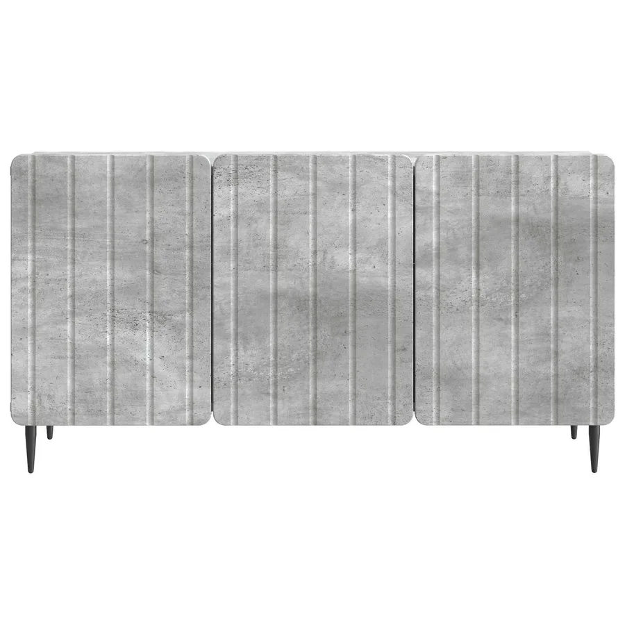 Meuble TV Gris béton 99 x 34,5 x 52 cm Bois d'ingénierie - 6