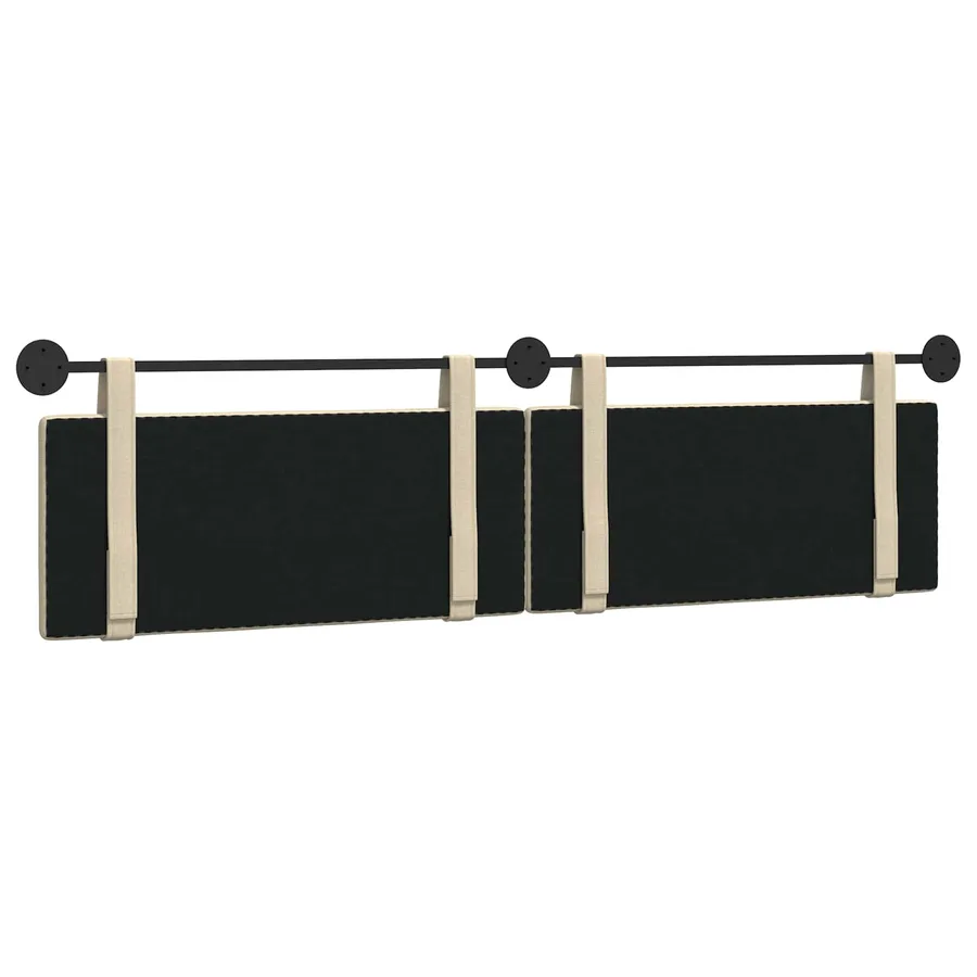 Tête de lit suspendue Crème Tissu - 7