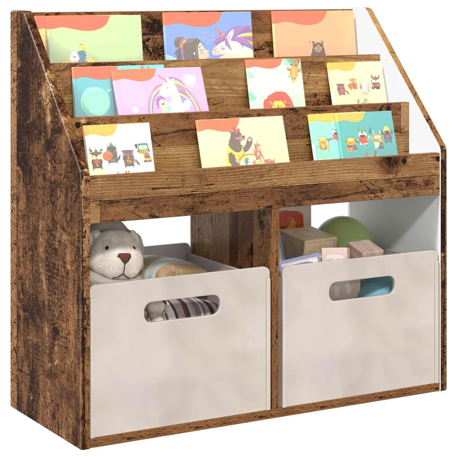 Bibliothèque pour enfants Bois ancien 72,5 x 29,5 x 69 cm - 3