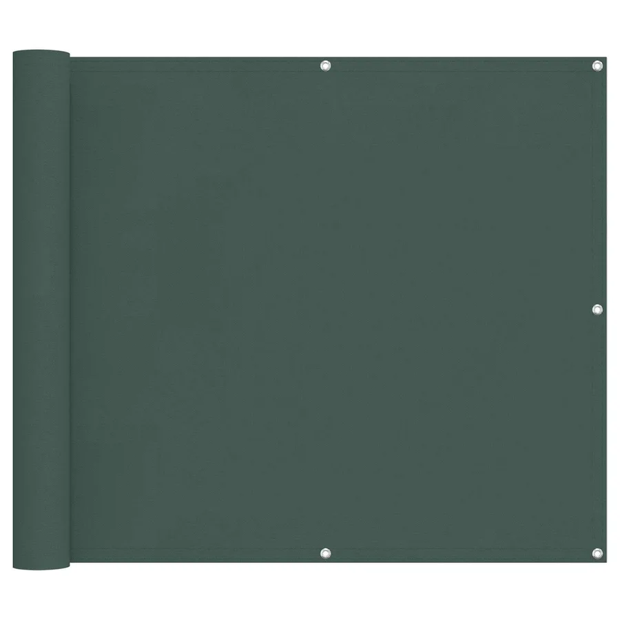 Écran de balcon Vert foncé 100 x 400 cm Tissu Oxford - 2