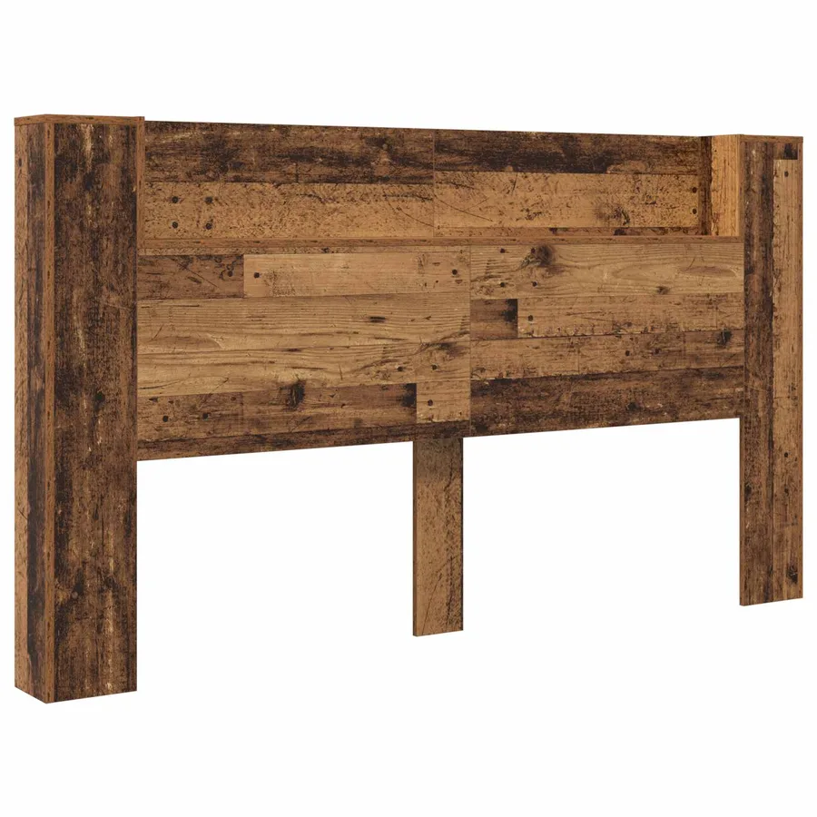 Cabinet de Tête de Lit avec LED Bois ancien Bois d'ingénierie - 2