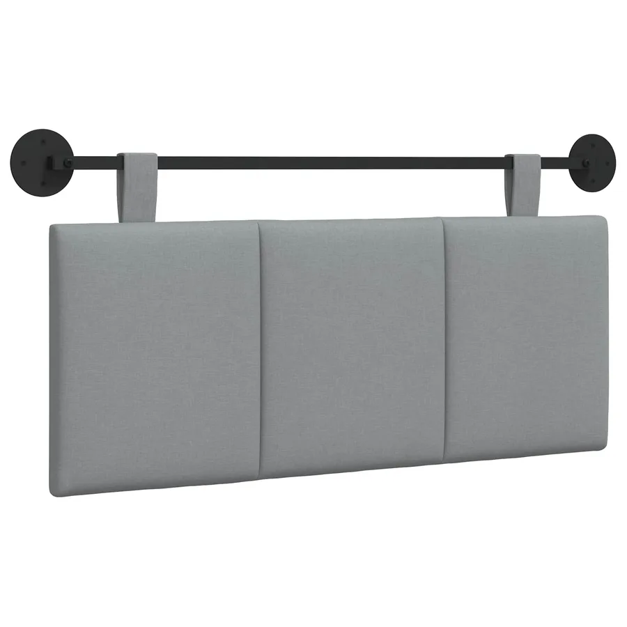 Tête de lit suspendue Gris clair Tissu - 2