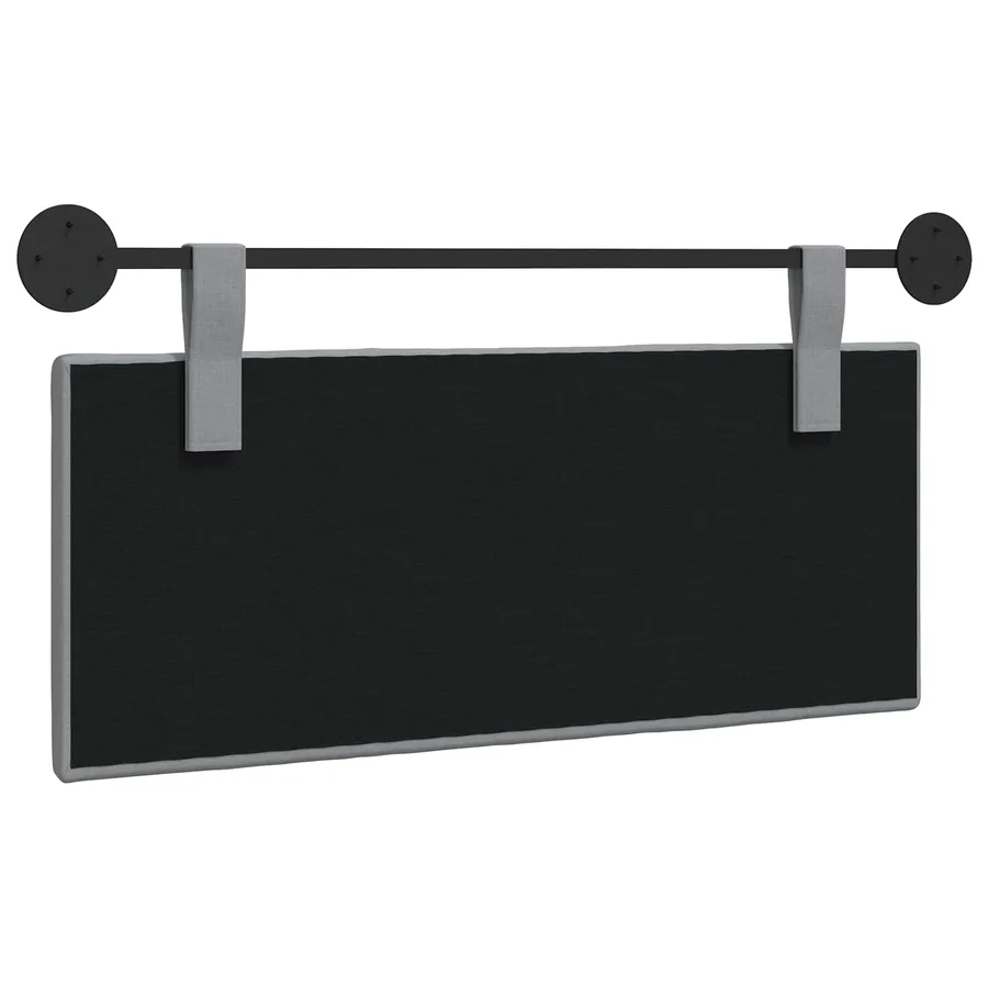 Tête de lit suspendue Gris clair Tissu - 7