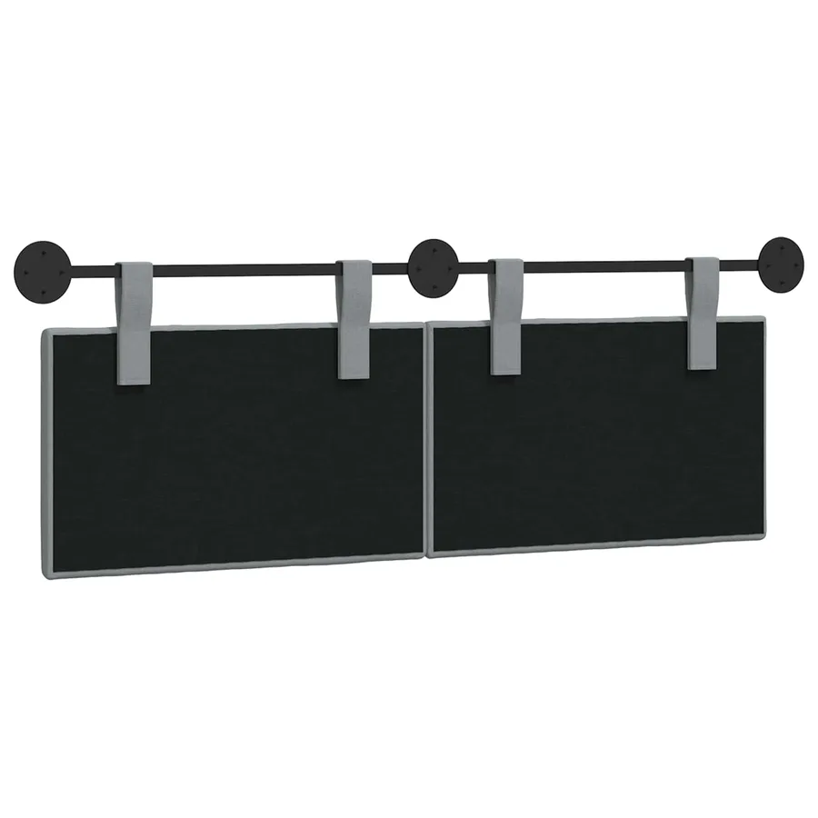 Tête de lit suspendue Gris clair Tissu - 7