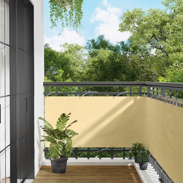 Écran de balcon 75 x 200 cm Oxford alu enduit de PU
