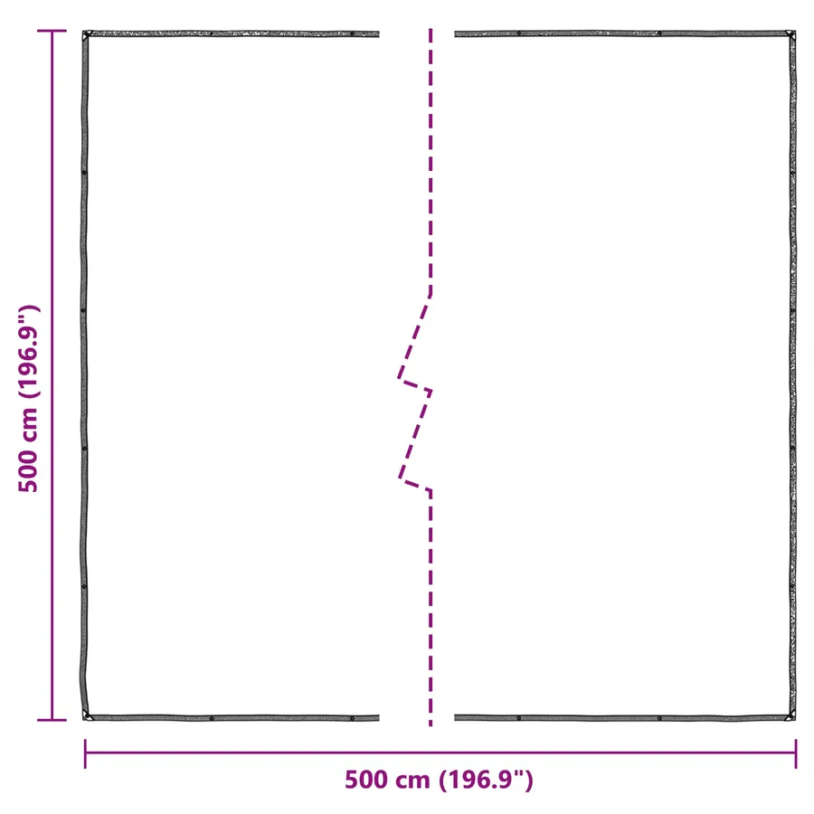 Couverture pour plantes Transparent 5 x 5 m PE - 10