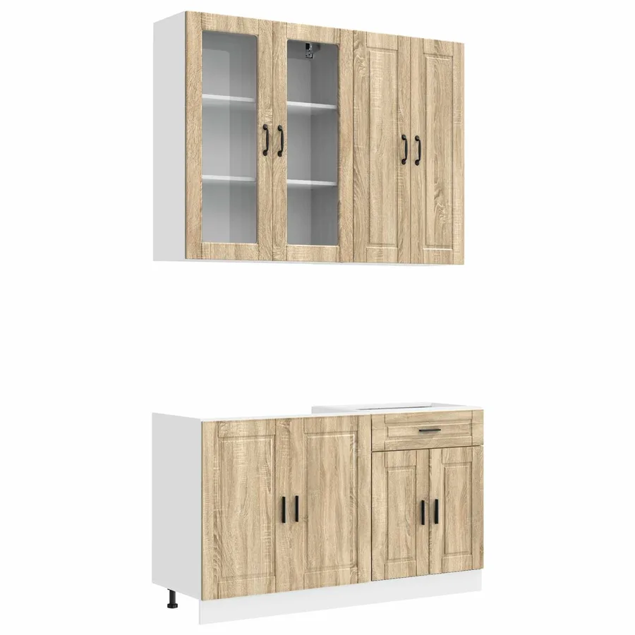 Unité de cuisine PORTO 4 pcs Chêne Sonoma Bois d'ingénierie - 2