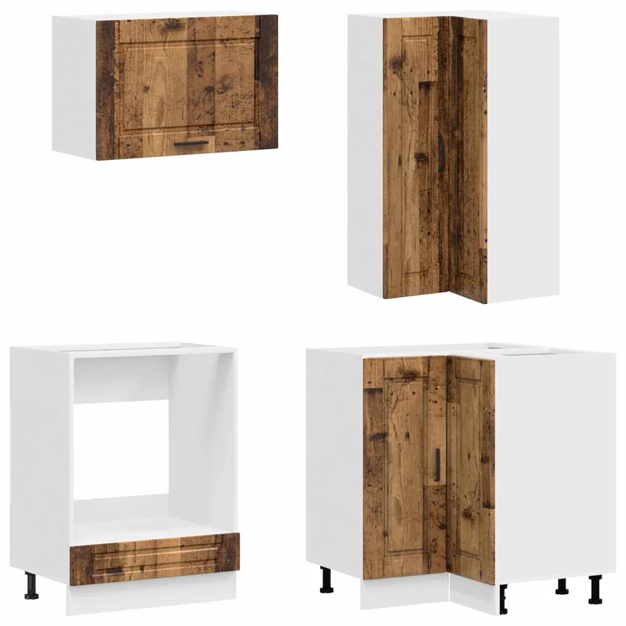 Unité de cuisine PORTO 8 pcs Bois ancien Bois d'ingénierie - 4