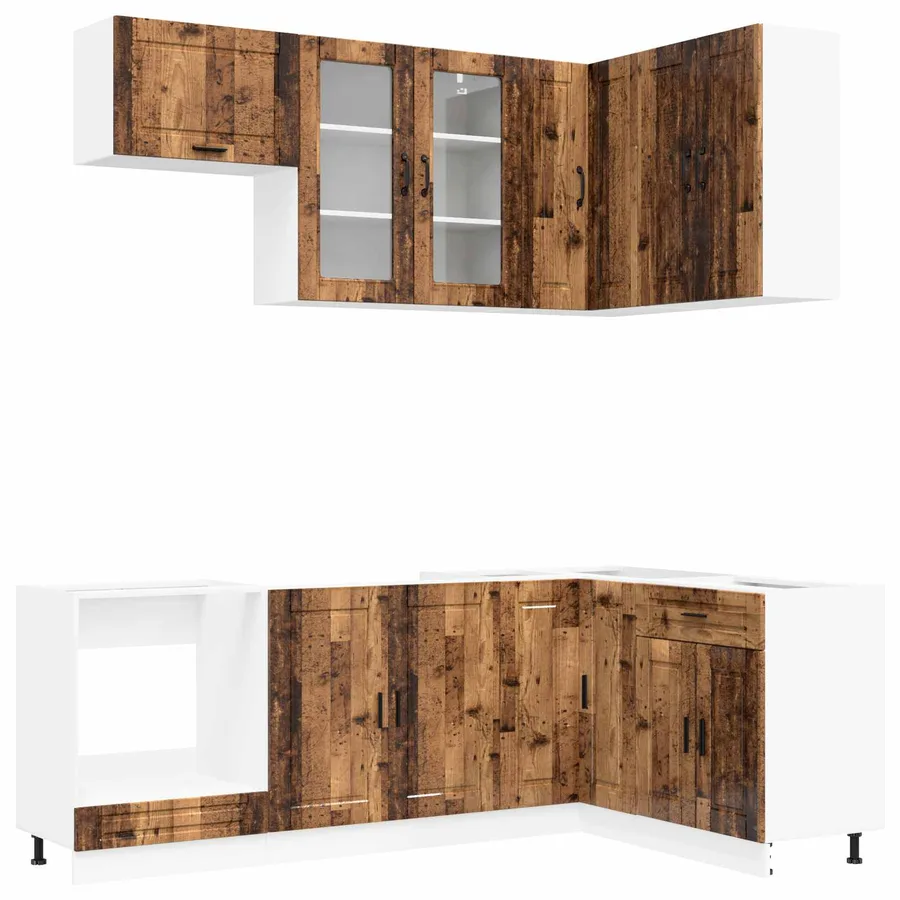 Unité de cuisine PORTO 8 pcs Bois ancien Bois d'ingénierie - 2