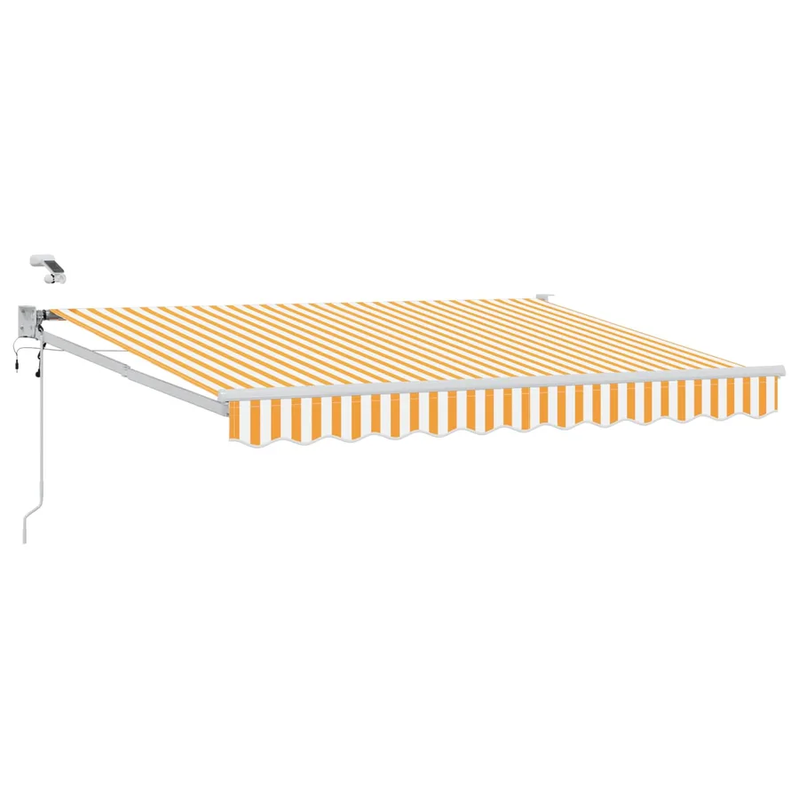 Auvent rétractable électrique Jaune et blanc 2,5 x 2 m - 2