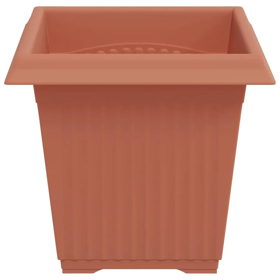 Pot de Fleurs Carré 24 pcs Rouge brique 16 x 16 x 14 cm - 6
