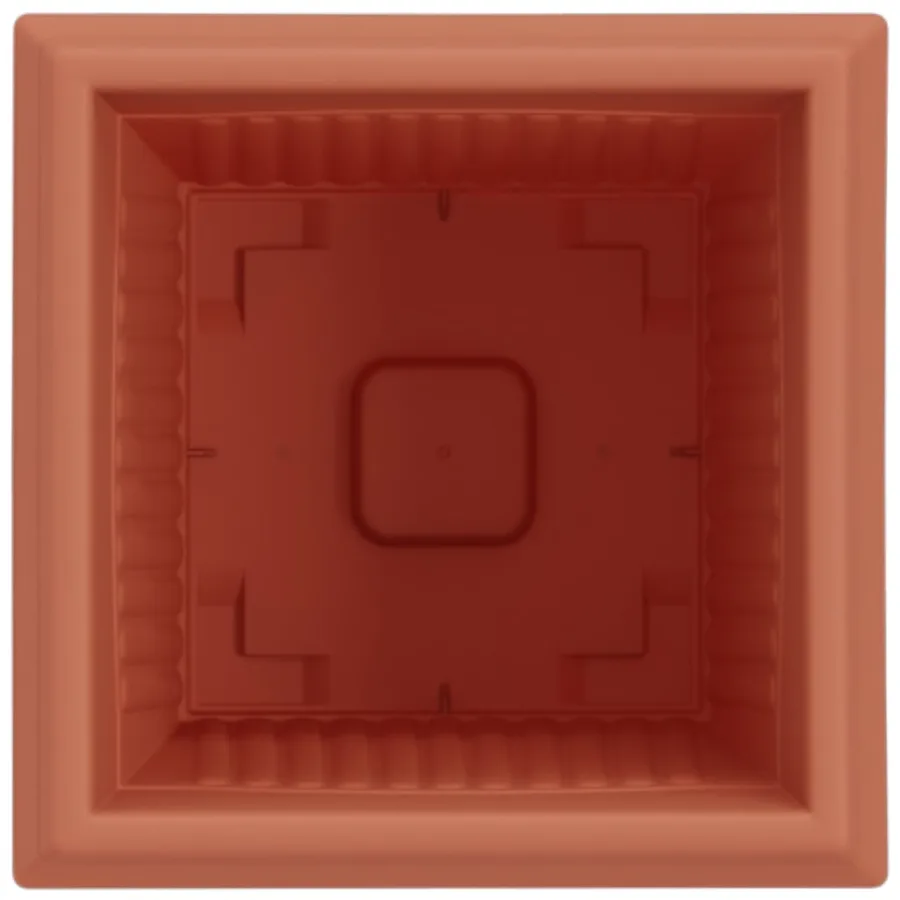 Pot de Fleurs Carré 24 pcs Rouge brique 16 x 16 x 14 cm - 7