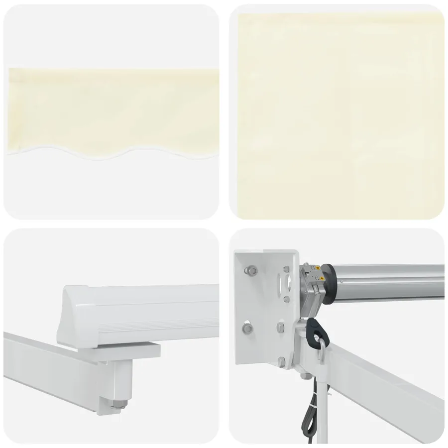 Auvent rétractable électrique Crème 4 × 3 m - 9