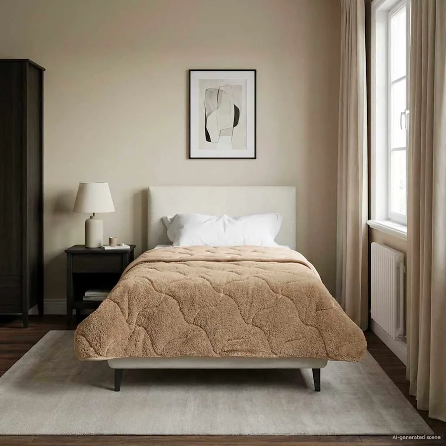 Duvet complet toute l'année Matelassé Taupe 155 x 220 cm - 4