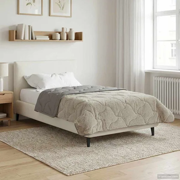 Duvet d'été simple Matelassé Gris clair 140 x 220 cm
