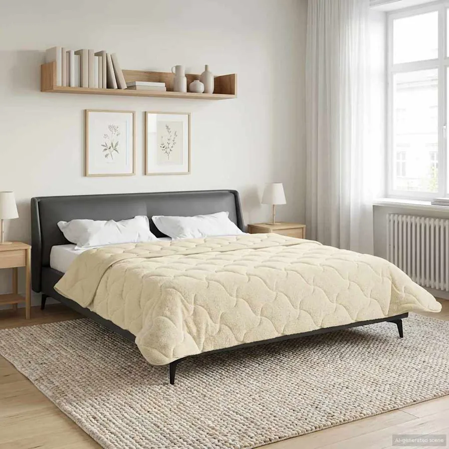 Duvet d'été simple Matelassé Crème 220 x 260 cm