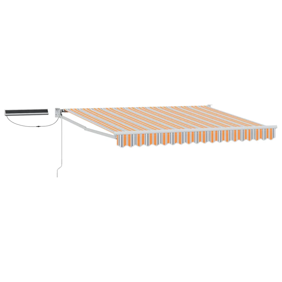 Auvent rétractable électrique Gris, Orange, Blanc 3 x 2,5 m - 2