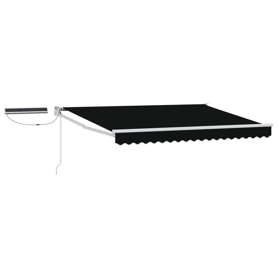 Auvent rétractable électrique Noir et Blanc 3 x 2,5 m - 2