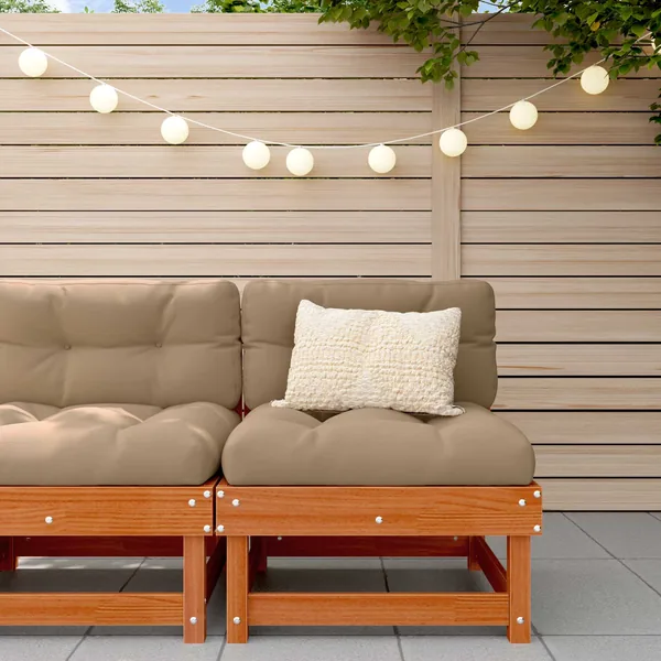 Sofa de jardin milieu Pin massif Brun Ciré 61 x 60,5 x 62 cm