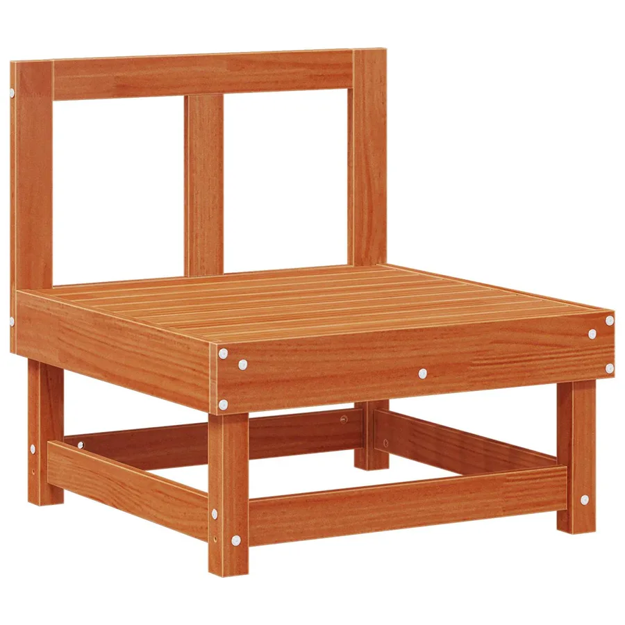 Sofa de jardin milieu Pin massif Brun Ciré 61 x 60,5 x 62 cm - 2