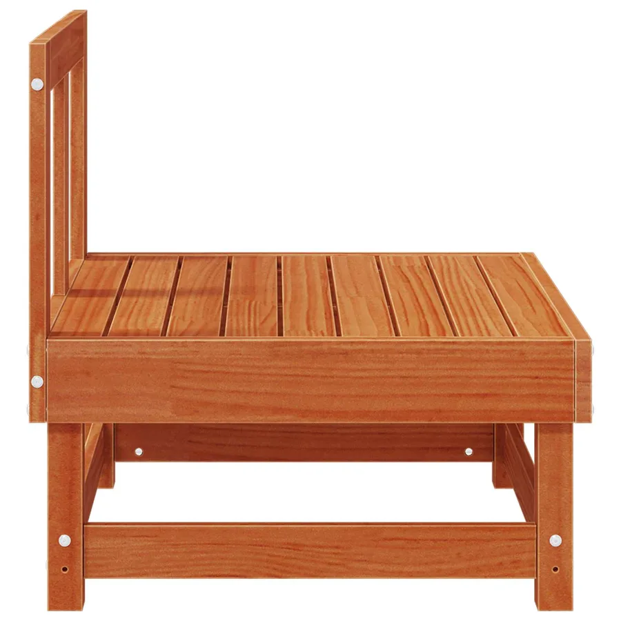 Sofa de jardin milieu Pin massif Brun Ciré 61 x 60,5 x 62 cm - 4