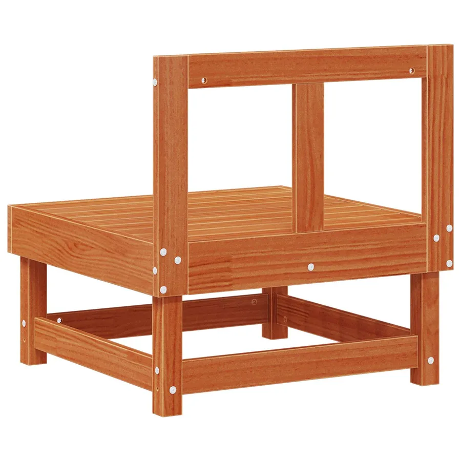 Sofa de jardin milieu Pin massif Brun Ciré 61 x 60,5 x 62 cm - 5
