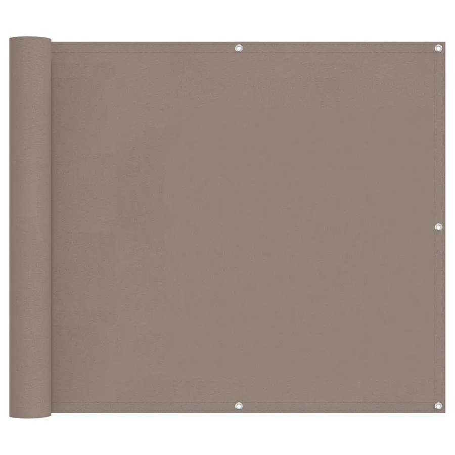 Écran de balcon Taupe 100 x 200 cm Tissu Oxford - 2