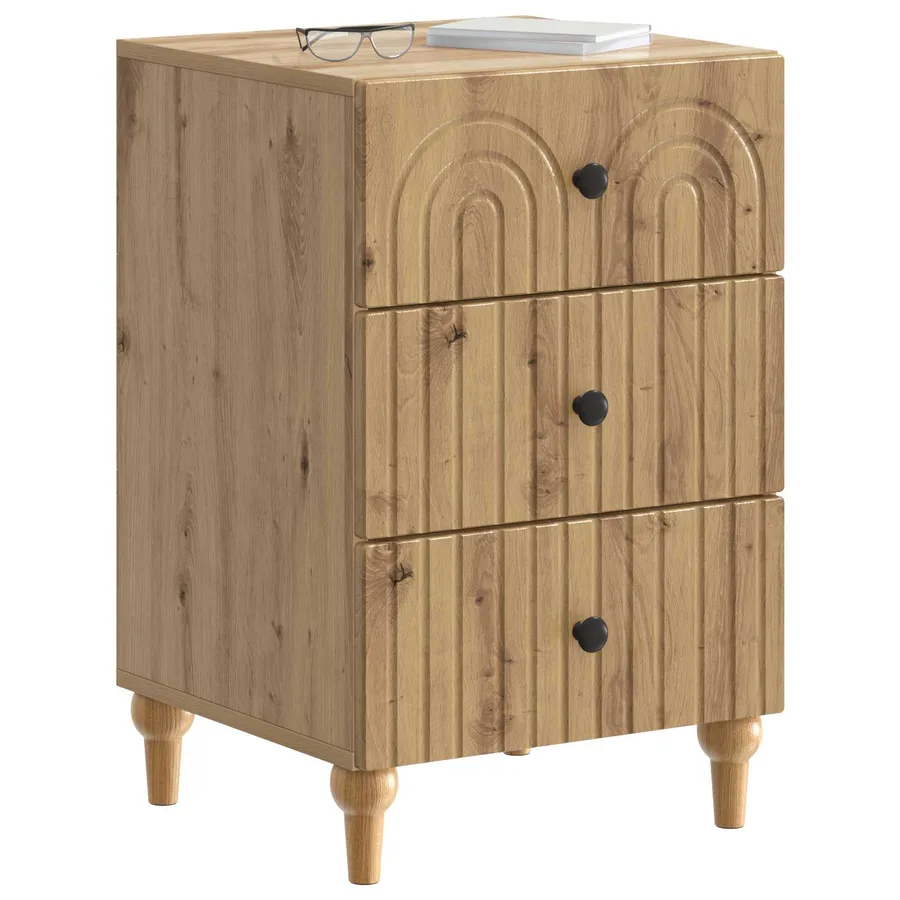 Cabinet de chevet Chêne artisanal 43 x 41 x 66,5 cm - 3