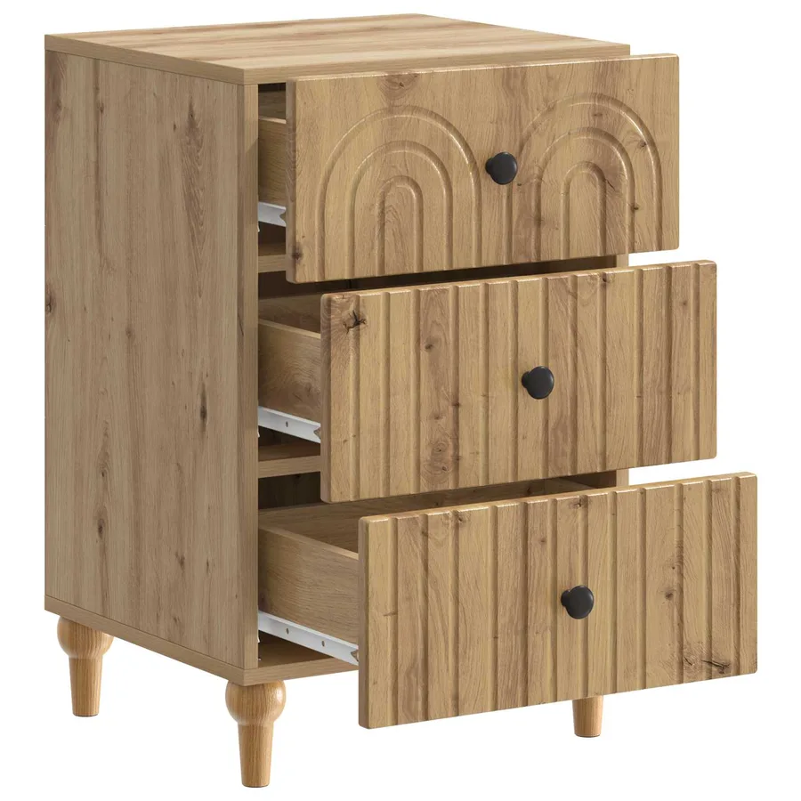 Cabinet de chevet Chêne artisanal 43 x 41 x 66,5 cm - 4